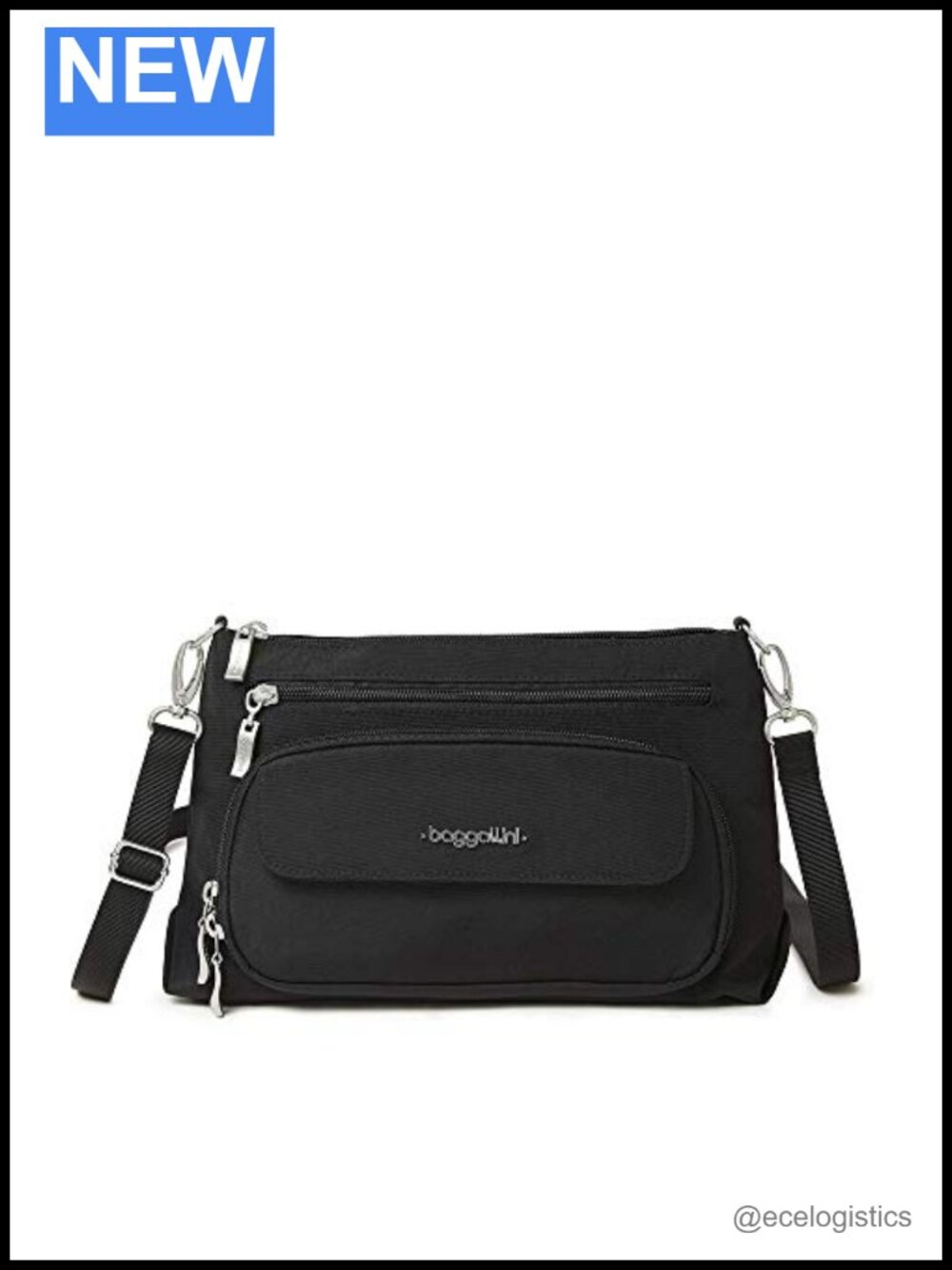 Baggallini Original Everyday Crossbody Purse RFID Protection Lightweight Nylon